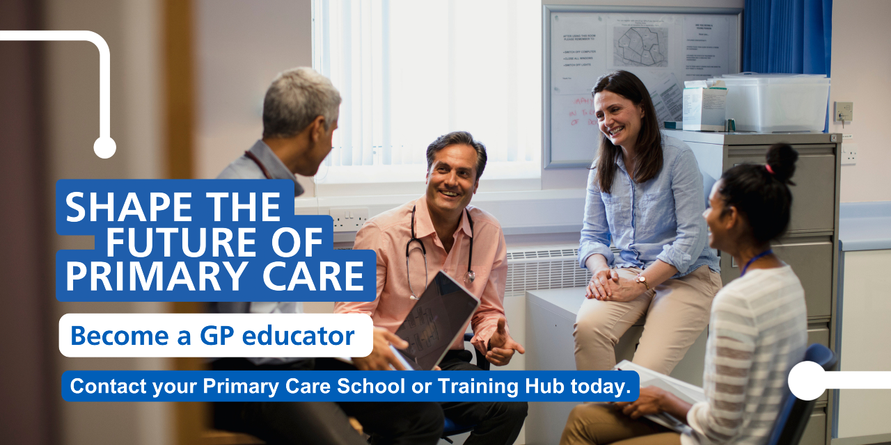 Become a GP educator in Kent, Surrey, and Sussex banner